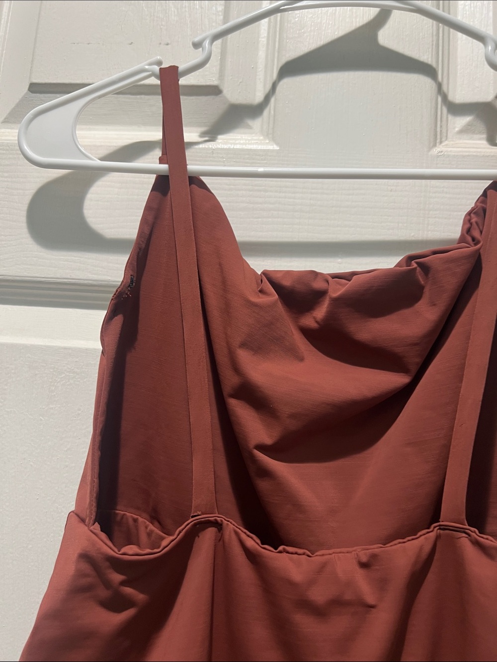 Women's Rust One-Piece Swimsuit - Sleek Cowl Neck - Picture 4 of 8